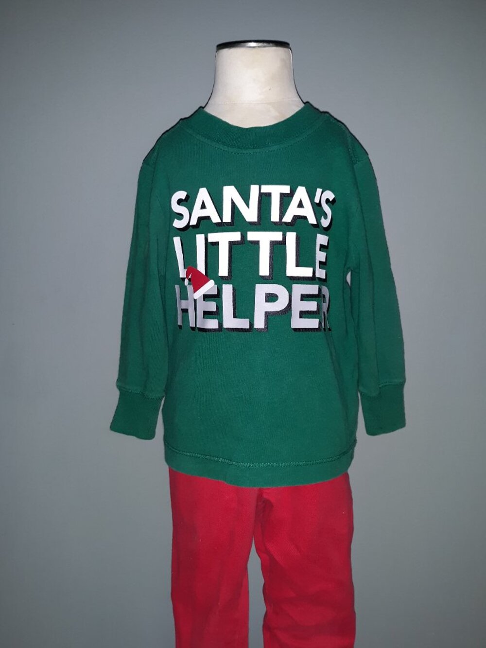 Old Navy "Santa’s Little Helper" Christmas Shirt (12-18 Months) 100% Cotton